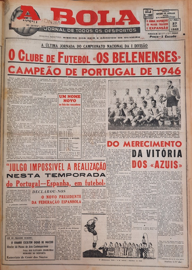 Belenenses are one of only two clubs outside the “Big Three” of Benfica, Porto and Sporting to win the Portuguese league