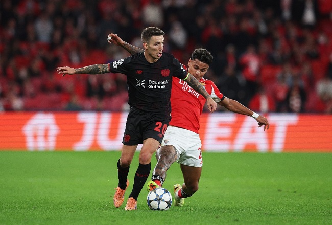 Wasteful Benfica lose 1-0 to Bayer Leverkusen to crash to fourth successive Champions League defeat