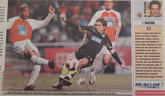 João Moutinho was Sporting’s best performer on a bad night for the Lions. Almost 20 years later, Moutinho continues his remarkable career, precisely at Braga.