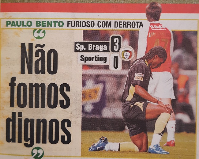 Sporting boss Paulo Bento vented his fury after the game, saying “We were not worthy of the shirt.”