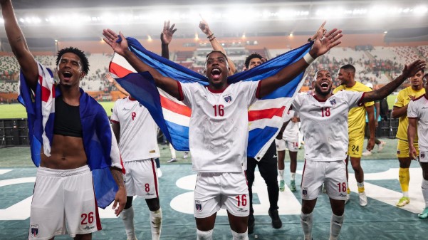 Cape Verde team celebrating
