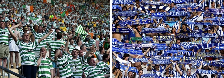 Celtic fans outnumbered their Portuguese counterparts two to one in Seville (Photos: Getty Images)