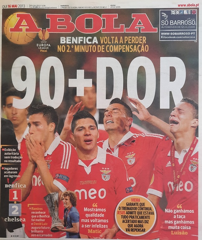 From heaven to hell: Benfica versus Chelsea 2012/13 Europa League final revisited