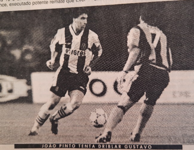Porto's legendary captain João Pinto played in the match but could not prevent defeat