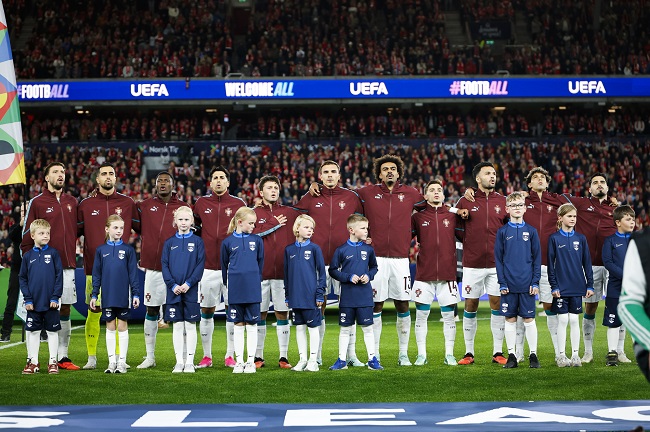Portugal lineup in Oslo against Norway (Photo: FPF)