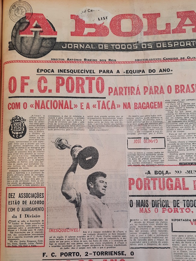 A Bola newspaper, the day after Porto had completed the double
