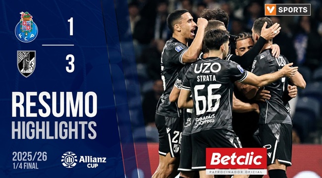 Surprise at the Dragão as Vitória knock Porto out of the Taça da Liga